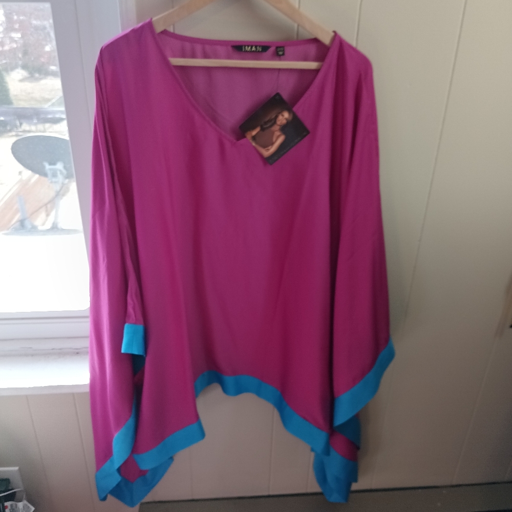 Women’s Pink and Blue Top